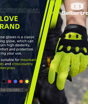Seibertron Adult Unisex BMX MX ATV MTB Racing Mountain Bike Bicycle Cycling Off-Road/Dirt Bike Gloves Road Racing Motorcycle Motocross Sports Gloves Touch Recognition Full Finger Glove