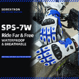 Seibertron SPS-7W Waterproof Leather Carbon Fiber Touchscreen Motorcycle Riding Gloves