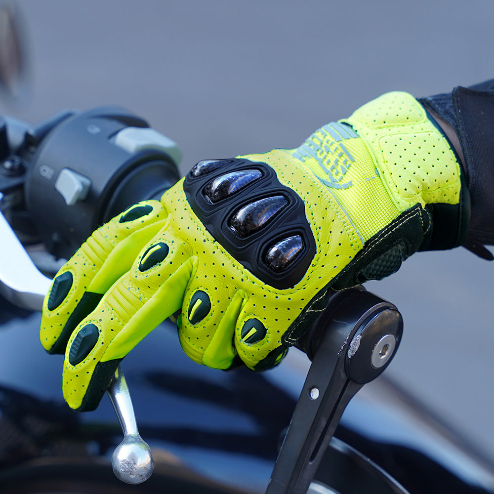 Seibertron SPS2 Plus Summer Moto Gloves – Genuine Leather, Breathable, Carbon Fiber, Abrasion-Resistant, Anti-Slip Design for Enhanced Comfort and Protection