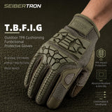 Seibertron T.B.F.I.G Tactical Outdoor Gloves, Breathable Flexible Rubber Impact Protection, Touchscreen, CE Rated Tac Gloves