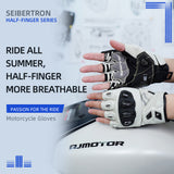 Seibertron SPS-7H Superior Protection Series Half-Finger Motorcycle Riding Gloves