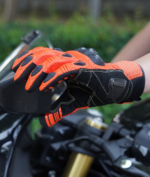 Seibertron SPS2 Plus Youth Summer Motorcycle Gloves – Genuine Leather, Breathable, Carbon Fiber, Abrasion-Resistant, Anti-Slip Design for Enhanced Comfort and Protection