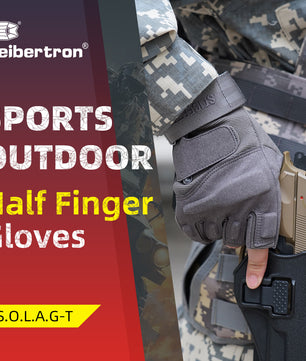 Seibertron Men Or Women XXS to XXL Fingerless/Half Finger Sports Outdoor Tactical Gloves