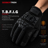 Seibertron T.B.F.I.G Tactical Outdoor Gloves, Breathable Flexible Rubber Impact Protection, Touchscreen, CE Rated Tac Gloves
