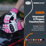 Seibertron SPS2 Plus Summer Moto Gloves – Genuine Leather, Breathable, Carbon Fiber, Abrasion-Resistant, Anti-Slip Design for Enhanced Comfort and Protection