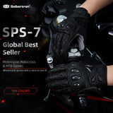 Seibertron SPS-7 Superior Protection Series Motorcycle Riding Gloves - Breathable Touchscreen Carbon Fiber Protection