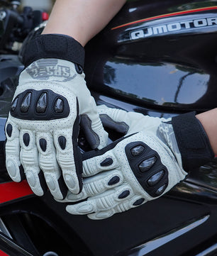 Seibertron SPS2 Plus Youth Summer Motorcycle Gloves – Genuine Leather, Breathable, Carbon Fiber, Abrasion-Resistant, Anti-Slip Design for Enhanced Comfort and Protection