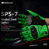 Seibertron SPS-7 Superior Protection Series Motorcycle Riding Gloves - Breathable Touchscreen Carbon Fiber Protection
