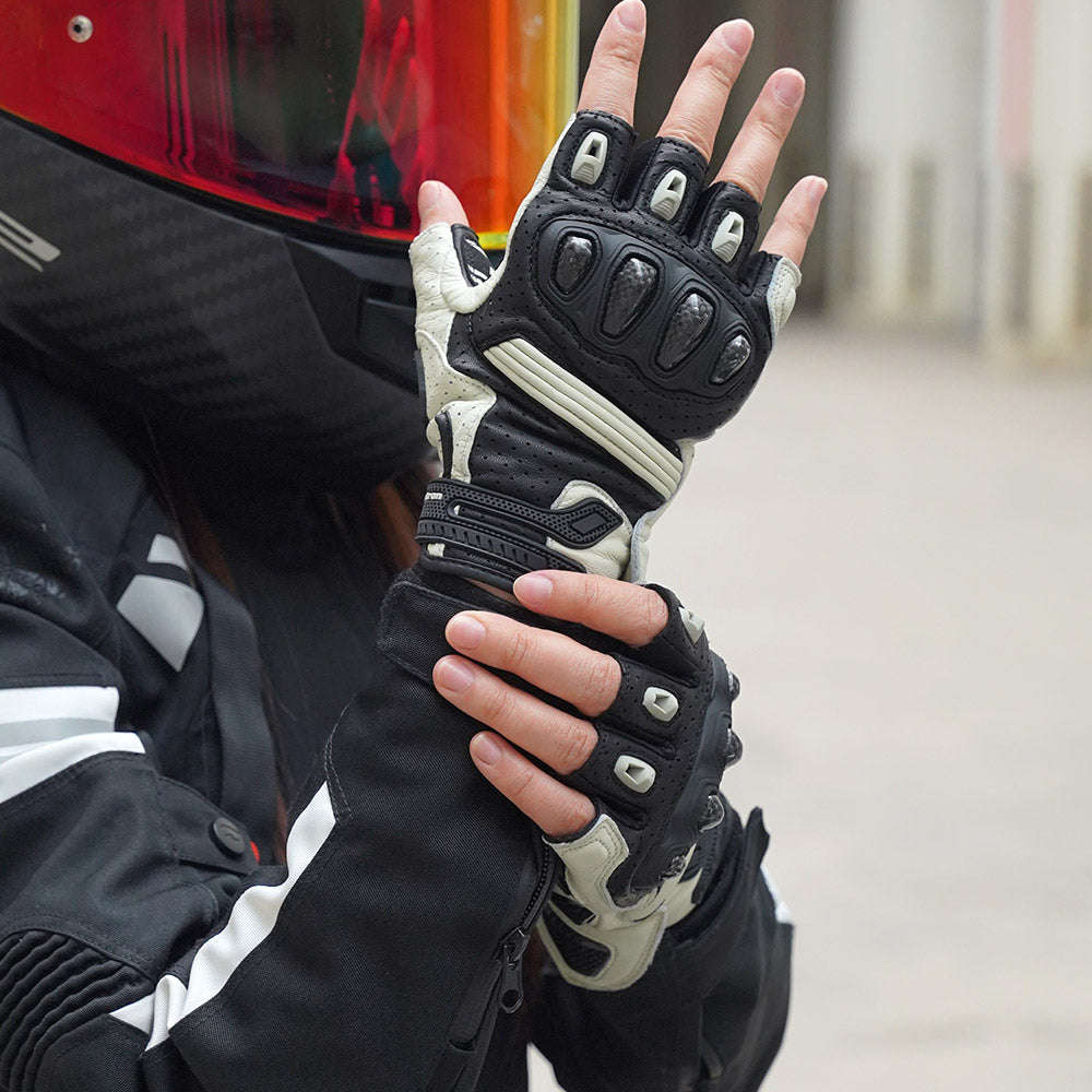 Seibertron Summer Motorcycle Carbon Fiber Anti-Slip Soft Breathable Half-Finger Riding Gloves SPS-9