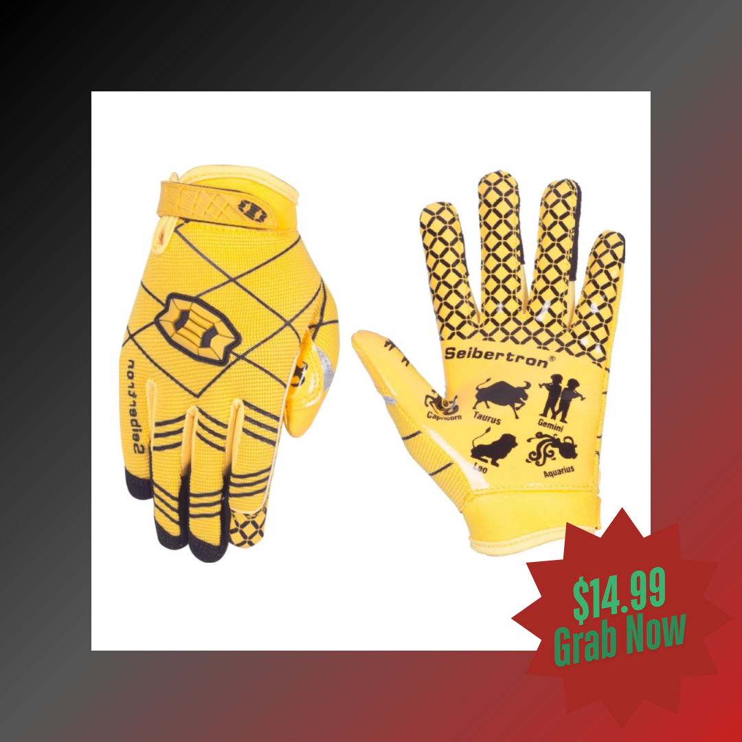 Seibertron Pro 3.0 Twelve Constellations Elite Ultra-Stick Sports Receiver Glove Football Gloves Youth