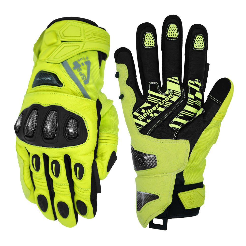 Seibertron SPS-4 Upgraded Winter Motorcycle Riding Gloves - Carbon Fiber, Waterproof, and Snowproof for Fall and Winter