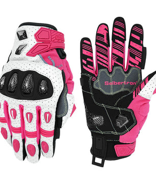 Seibertron SPS-7 motorcycle gloves in Pink