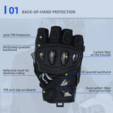 Seibertron SPS-7H Superior Protection Series Half-Finger Motorcycle Riding Gloves