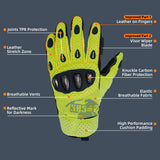 Seibertron SPS2 Plus Summer Moto Gloves – Genuine Leather, Breathable, Carbon Fiber, Abrasion-Resistant, Anti-Slip Design for Enhanced Comfort and Protection