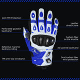 Seibertron SPS-7W Waterproof Leather Carbon Fiber Touchscreen Motorcycle Riding Gloves