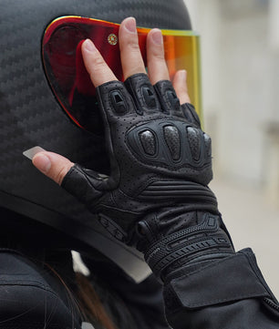 Seibertron SPS-9 Summer Motorcycle Carbon Fiber Anti-Slip Soft Breathable Half-Finger Riding Gloves