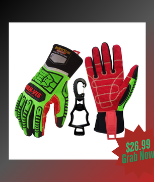 Seibertron HIGH-VIS HDC5 Level 5 Cut Resistant Deckhand Gloves High Performance Protection Impact Resistant Oil and Gas Safety Gloves CE EN388 4543