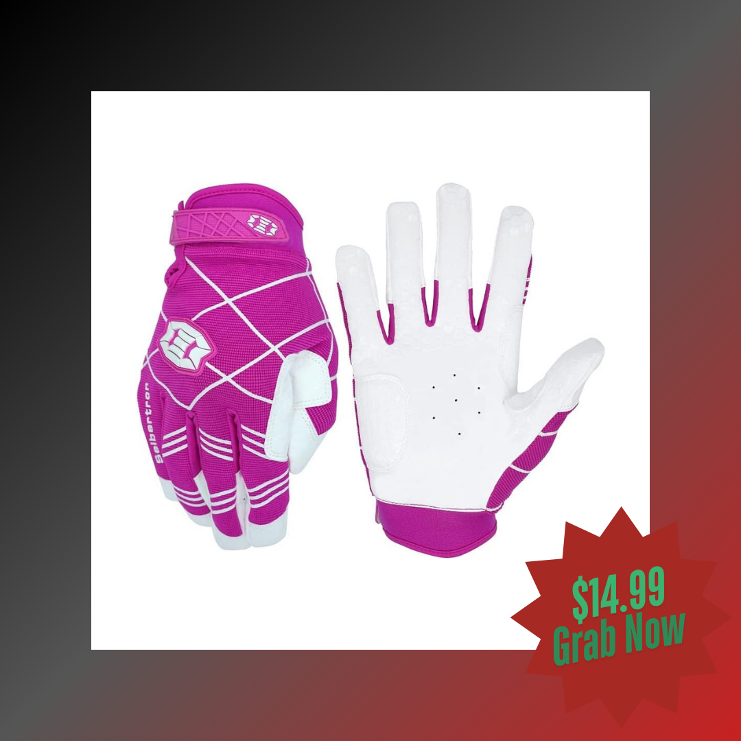 Seibertron Youth B-A-R PRO 2.0 Signature Baseball/Softball Batting Gloves Super Grip Finger