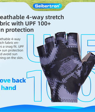 Seibertron Youth S.P.S.G-3  Fingerless UPF100+ Sun / UV Protection Cycling Glove