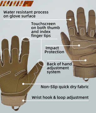 Seibertron Adult Or Youth S.O.L.A.G Sports Outdoor Water Resistant Full Finger And Half Finger Touchscreen Gloves