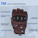 Seibertron SPS-7H Superior Protection Series Half-Finger Motorcycle Riding Gloves