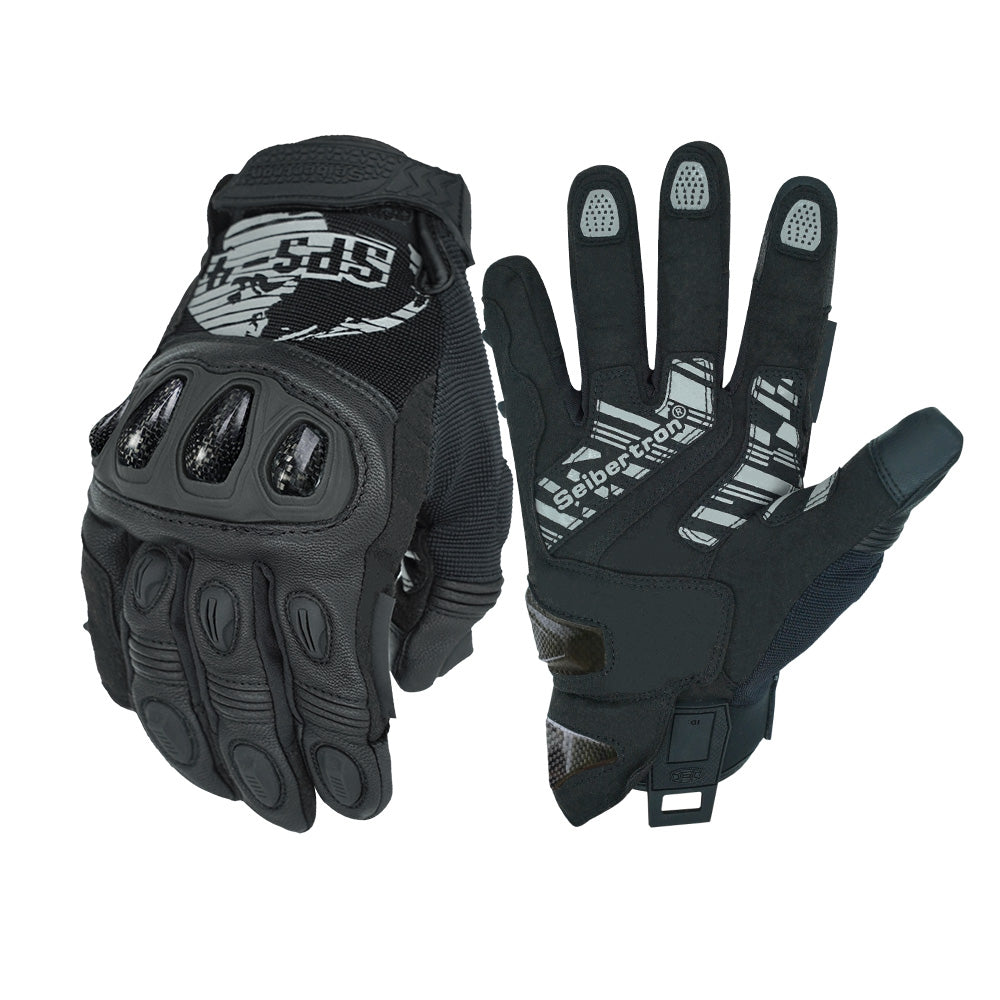 color:Black | Seibertron SPS-4 winter motorcycle gloves white background main image
