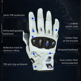 Seibertron SPS-7 Superior Protection Series Motorcycle Riding Gloves - Breathable Touchscreen Carbon Fiber Protection