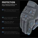 Seibertron T.B.F.I.G Tactical Outdoor Gloves, Breathable Flexible Rubber Impact Protection, Touchscreen, CE Rated Tac Gloves