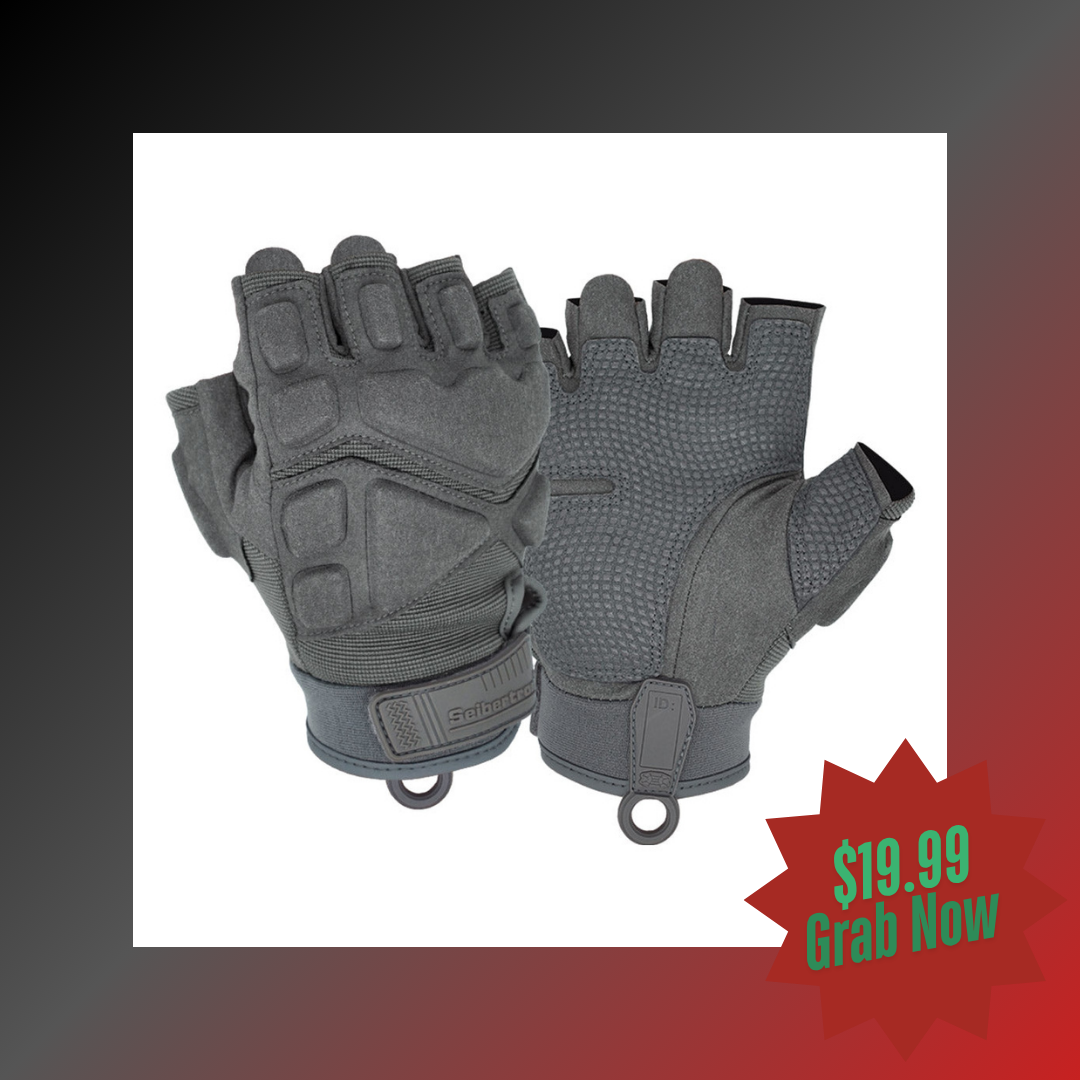 Seibertron Men Or Women XXS to XXL Fingerless/Half Finger S.O.L.A.G 2.0 Sports Outdoor Tactical Gloves