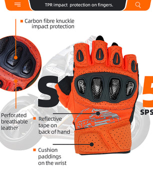 Guantes Seibertron SPS-5 para adultos, sin dedos, para motocicleta, motocross, ciclismo, medio dedo, para MTB y todoterreno