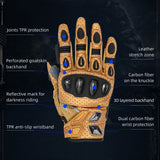 Seibertron SPS-7 Superior Protection Series Motorcycle Riding Gloves - Breathable Touchscreen Carbon Fiber Protection