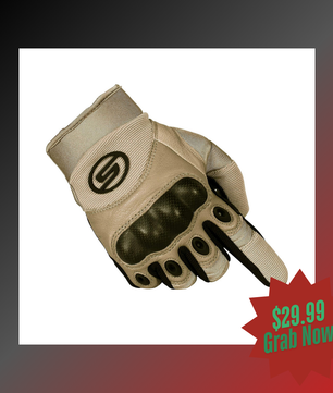 Seibertron Carbon Fiber Hard Knuckle Sheepskin Palm Motorcycle Gloves