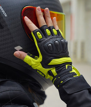 Seibertron SPS-9 Summer Motorcycle Carbon Fiber Anti-Slip Soft Breathable Half-Finger Riding Gloves