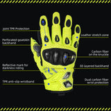 Seibertron SPS-7W Waterproof Leather Carbon Fiber Touchscreen Motorcycle Riding Gloves
