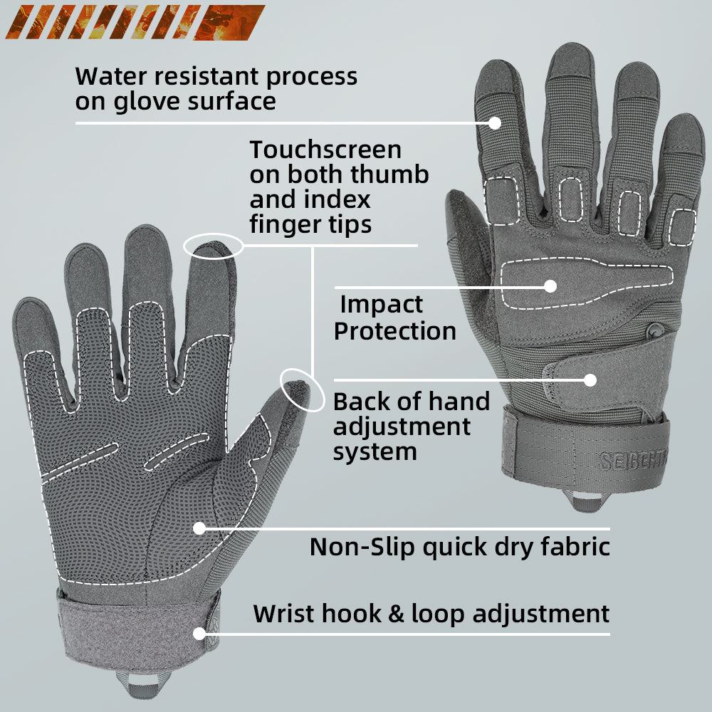 Seibertron Adult Or Youth S.O.L.A.G Sports Outdoor Water Resistant Full Finger And Half Finger Touchscreen Gloves
