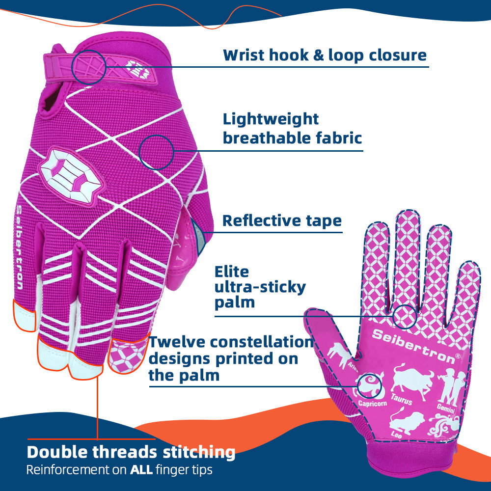 Seibertron Pro 3.0 Elite Ultra-Stick Sports Receiver Glove Football Gloves
