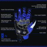 Seibertron SPS-7W Waterproof Leather Carbon Fiber Touchscreen Motorcycle Riding Gloves