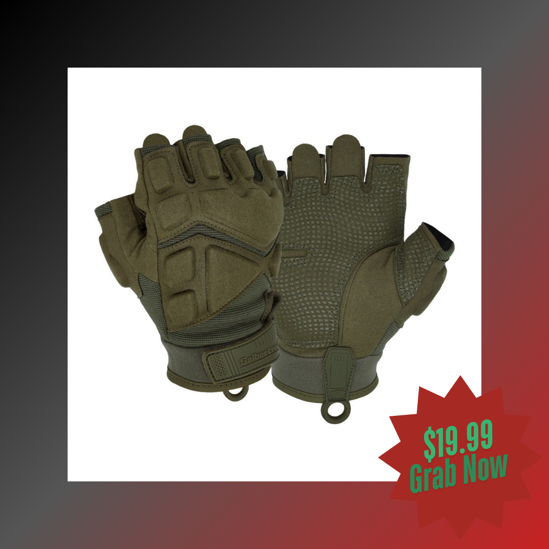 Seibertron Men Or Women XXS to XXL Fingerless/Half Finger S.O.L.A.G 2.0 Sports Outdoor Tactical Gloves