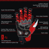 Seibertron SPS-7W Waterproof Leather Carbon Fiber Touchscreen Motorcycle Riding Gloves