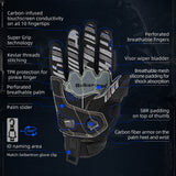 Seibertron SPS-7 Superior Protection Series Motorcycle Riding Gloves - Breathable Touchscreen Carbon Fiber Protection