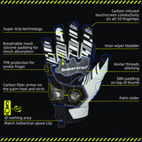 Seibertron SPS-7W Waterproof Leather Carbon Fiber Touchscreen Motorcycle Riding Gloves