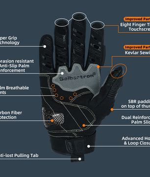 Seibertron SPS2 Plus Youth Summer Motorcycle Gloves – Genuine Leather, Breathable, Carbon Fiber, Abrasion-Resistant, Anti-Slip Design for Enhanced Comfort and Protection