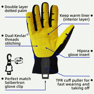 Seibertron HIGH-VIS SDXW Cold Weather Condition Oil and Gas Waterproof Safety Working Gloves