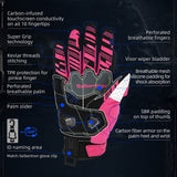 Seibertron SPS-7 Superior Protection Series Motorcycle Riding Gloves - Breathable Touchscreen Carbon Fiber Protection