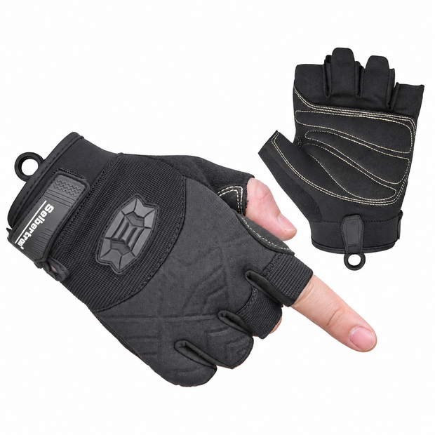 Seibertron Half Finger Padded Palm Lightweight Breathable Climbing Rope Gloves