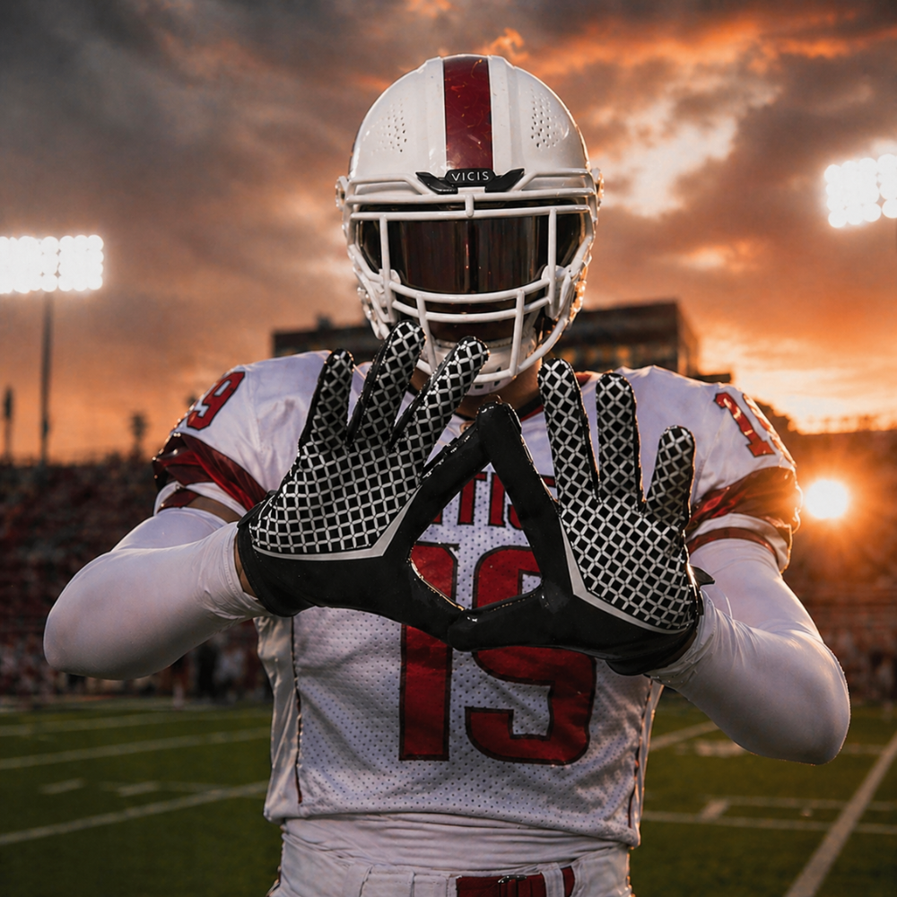Seibertron Pro 3.0 Elite Ultra-Stick Football Receiver Gloves for Wide Receivers and Cornerbacks, High Grip Performance Game Day Sports Gloves