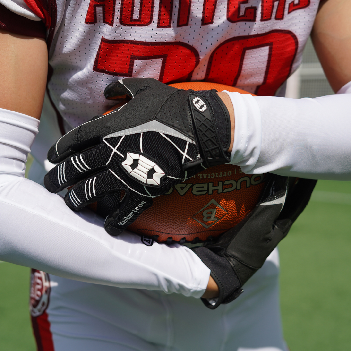 Seibertron Pro 3.0 Elite Ultra-Stick Football Receiver Gloves for Wide Receivers and Cornerbacks, High Grip Performance Game Day Sports Gloves
