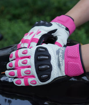 Seibertron SPS2 Plus Youth Summer Motorcycle Gloves – Genuine Leather, Breathable, Carbon Fiber, Abrasion-Resistant, Anti-Slip Design for Enhanced Comfort and Protection