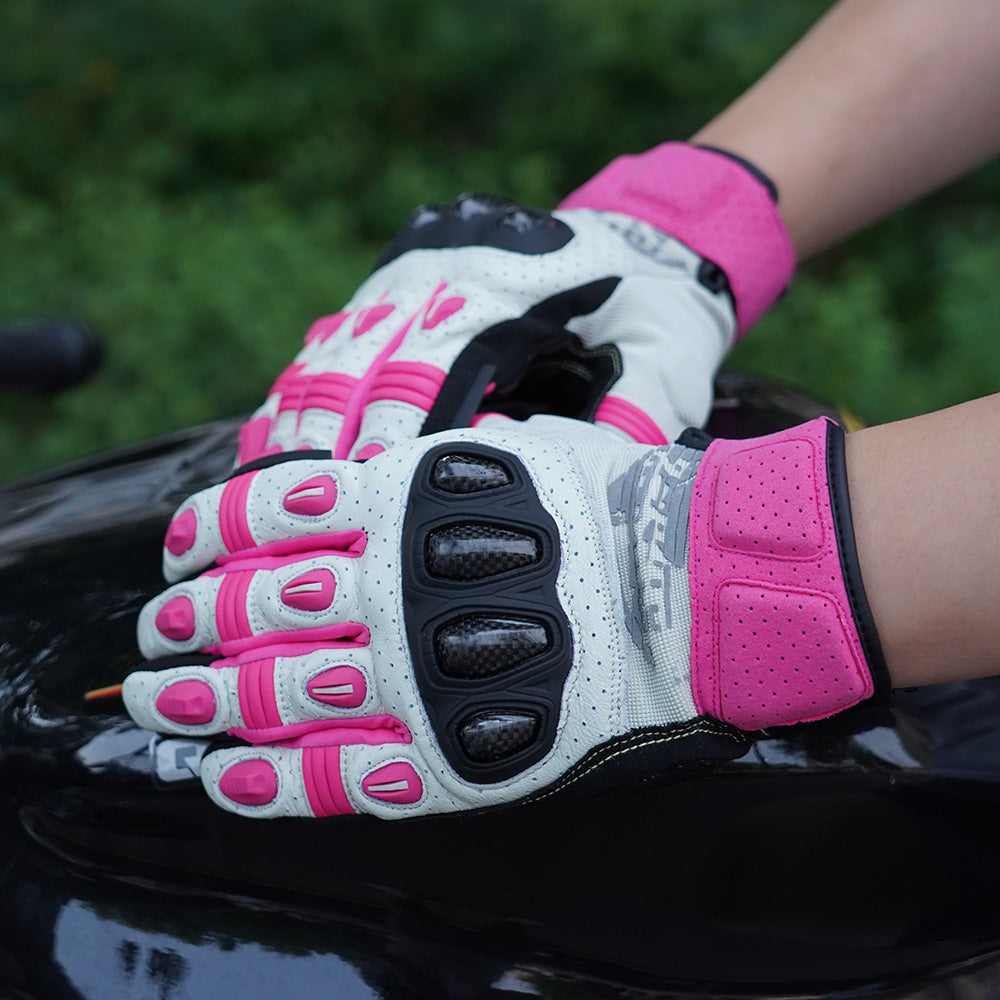 Seibertron SPS2 Plus Summer Moto Gloves – Genuine Leather, Breathable, Carbon Fiber, Abrasion-Resistant, Anti-Slip Design for Enhanced Comfort and Protection