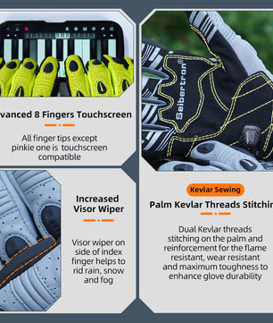 Seibertron SPS2 Plus Youth Summer Motorcycle Gloves – Genuine Leather, Breathable, Carbon Fiber, Abrasion-Resistant, Anti-Slip Design for Enhanced Comfort and Protection